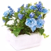 Декоративная композиция "Цветы в горшочке", цвет: голубой, 12 см Производитель: Великобритания Артикул: FF NX-63KK инфо 7330v.