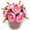 Декоративная композиция "Розы в горшочке", цвет: розовый, 12 см см Производитель: Великобритания Артикул: NX0457KE инфо 7358v.